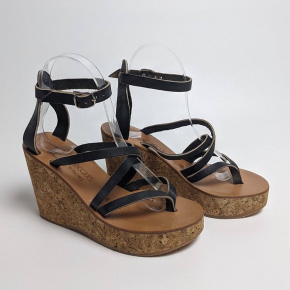 K. Jacques Cunegonde Wedge Sandals - sz 36